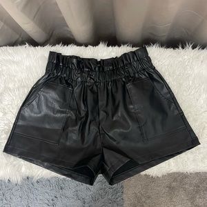 SHEIN faux leather shorts